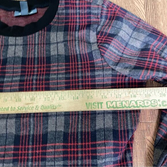 ModCloth Red Plaid Check Punk Grunge Preppy Academia Retro Dress Large‎ - Picture 4 of 5